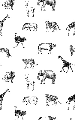 Estor enrollable con estampado de animales