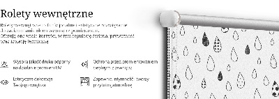 Estor enrollable con diseño de gotas