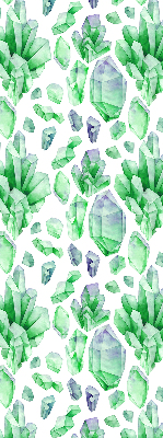 Estor enrollable para ventana con cristales verdes