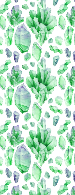 Estor enrollable para ventana con cristales verdes