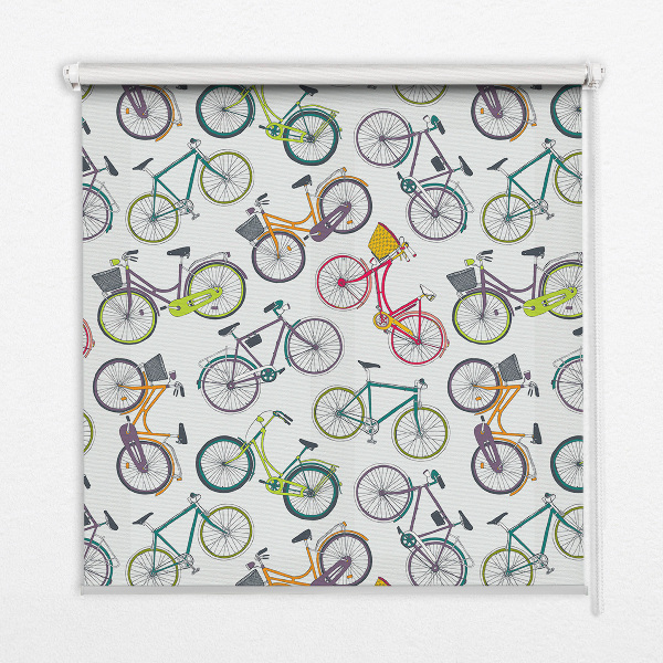 Estor enrollable con estampado de bicicletas