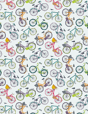 Estor enrollable con estampado de bicicletas