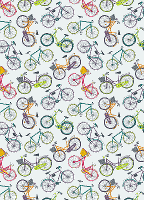 Estor enrollable con estampado de bicicletas
