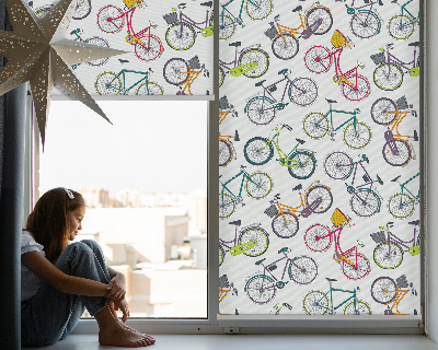 Estor enrollable con estampado de bicicletas