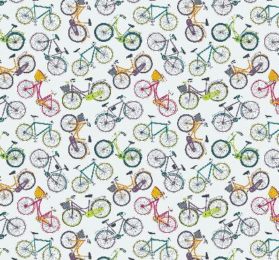 Estor enrollable con estampado de bicicletas