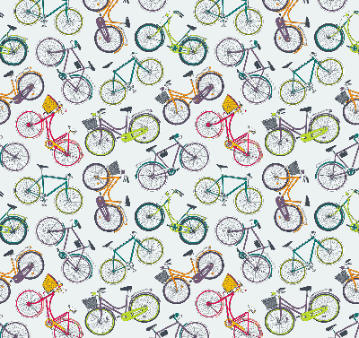 Estor enrollable con estampado de bicicletas
