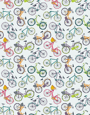 Estor enrollable con estampado de bicicletas