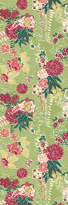 Modern roller blind con tejido de garza con estampado de plantas