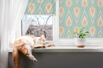 Estor enrollable para ventana con diseño de aguacate colorido