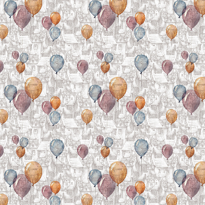 Modern roller blind con diseño de globos