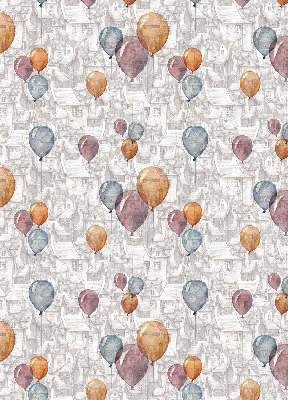 Modern roller blind con diseño de globos
