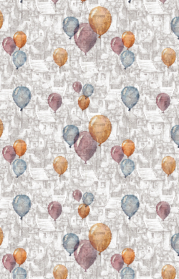 Modern roller blind con diseño de globos