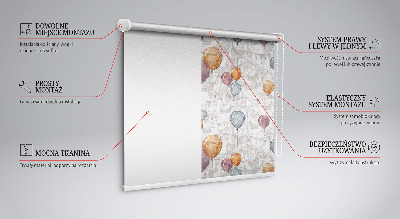 Modern roller blind con diseño de globos