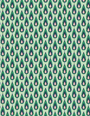 Estor enrollable con diseño de aguacate dibujado
