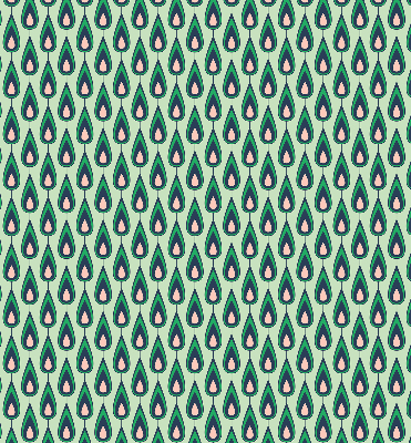 Estor enrollable con diseño de aguacate dibujado