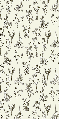 Modern roller blind con estampado de flores dibujadas
