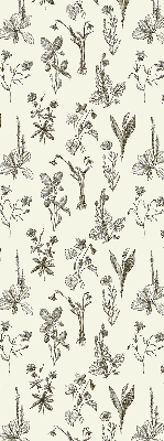 Modern roller blind con estampado de flores dibujadas
