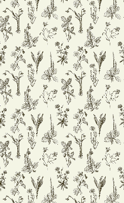 Modern roller blind con estampado de flores dibujadas