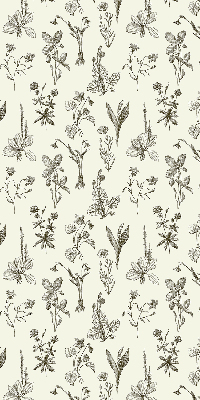 Modern roller blind con estampado de flores dibujadas