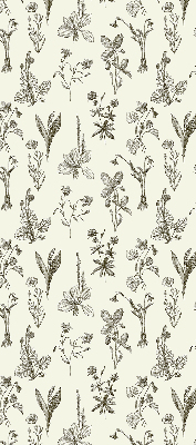 Modern roller blind con estampado de flores dibujadas