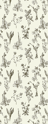 Modern roller blind con estampado de flores dibujadas