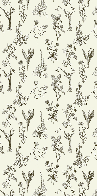 Modern roller blind con estampado de flores dibujadas