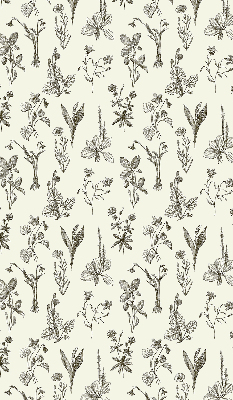 Modern roller blind con estampado de flores dibujadas