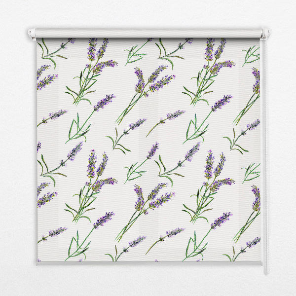 Estor enrollable para ventana con diseño en tono lavanda