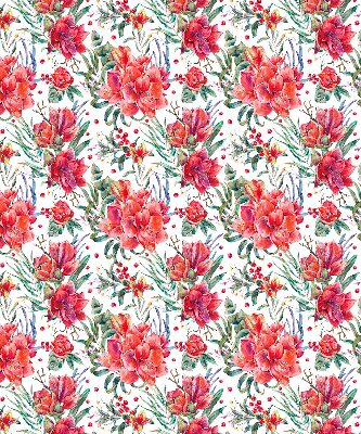 Modern roller blind con estampado de flores rojas