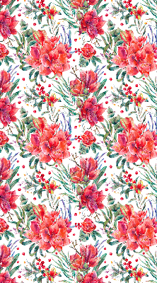 Modern roller blind con estampado de flores rojas