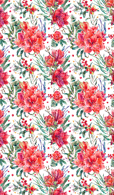 Modern roller blind con estampado de flores rojas