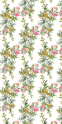 Estor enrollable para ventana con estampado de flores