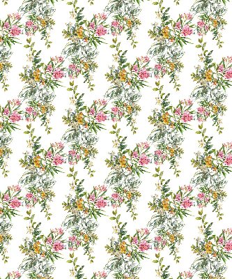 Estor enrollable para ventana con estampado de flores