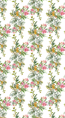 Estor enrollable para ventana con estampado de flores