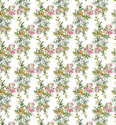 Estor enrollable para ventana con estampado de flores