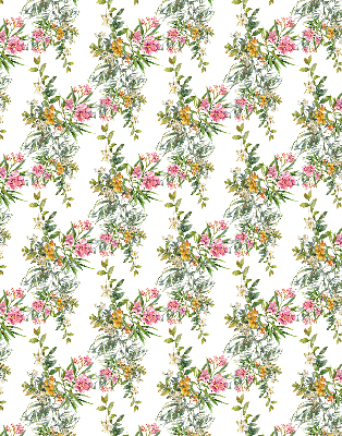 Estor enrollable para ventana con estampado de flores