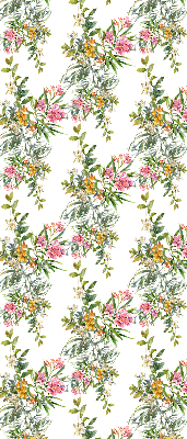 Estor enrollable para ventana con estampado de flores