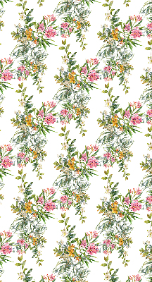 Estor enrollable para ventana con estampado de flores