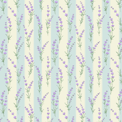 Estor enrollable con estampado de flores moradas