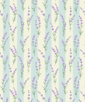 Estor enrollable con estampado de flores moradas