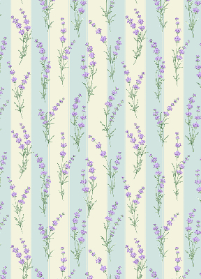 Estor enrollable con estampado de flores moradas