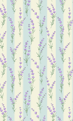 Estor enrollable con estampado de flores moradas
