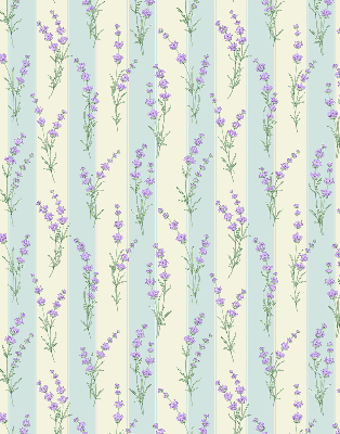 Estor enrollable con estampado de flores moradas