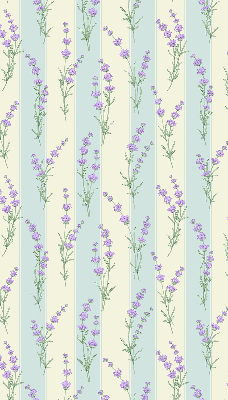 Estor enrollable con estampado de flores moradas