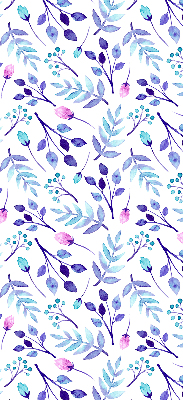 Modern roller blind con estampado de flores azules