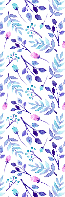 Modern roller blind con estampado de flores azules
