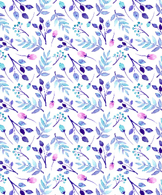 Modern roller blind con estampado de flores azules