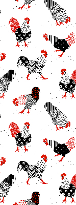 Modern roller blind con diseño de gallos