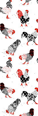 Modern roller blind con diseño de gallos