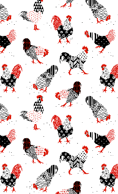 Modern roller blind con diseño de gallos